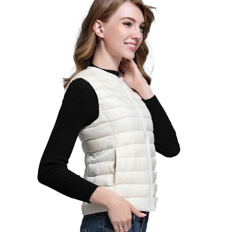 
Factory direct fashion winter plus size sleeveless waistcoat padded women down vests 