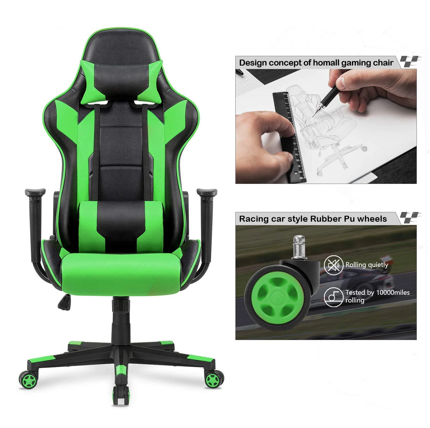 Игровое игровое кресло из искусственной кожи