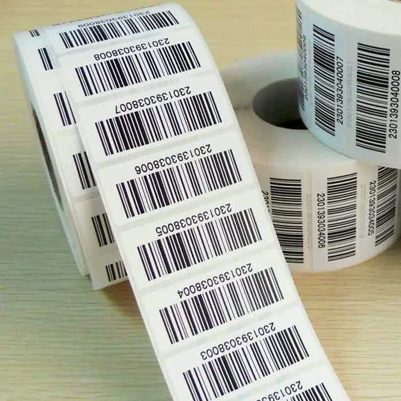  QR пользовательская Водонепроницаемая этикетка штрих-кода наклейка рулон цена термоэтикетка для