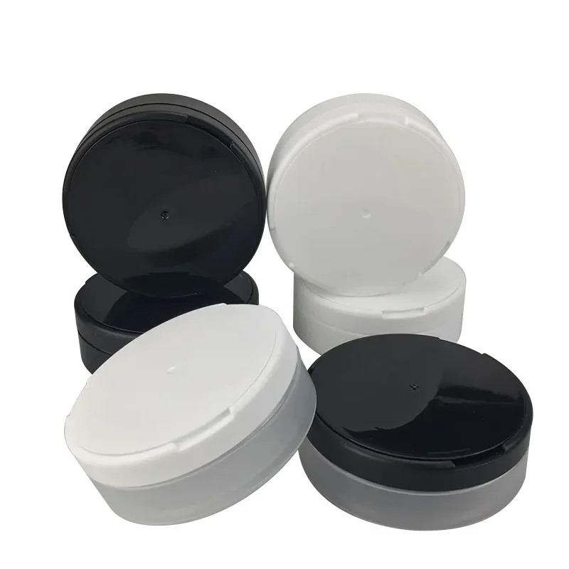 Empty black white plastic snus cans chewing tobacco packaging cans plastic packing Jar