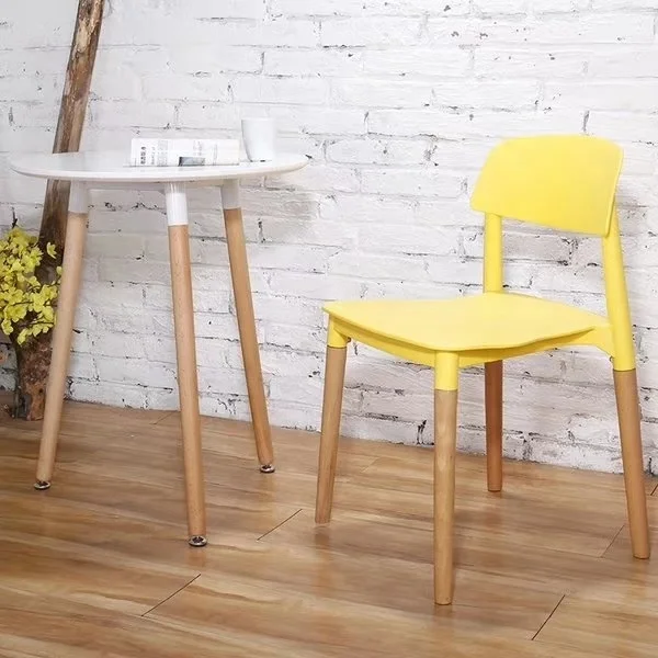 
Fashion Design Hot Selling Plastic PP Chairs With wood leg Chair in Furniture 