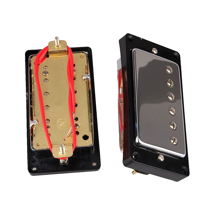 Wholesale Ceramic Magnet Chrome Covers Humbucker LP Guitar Pickup With Black Rings Made in China