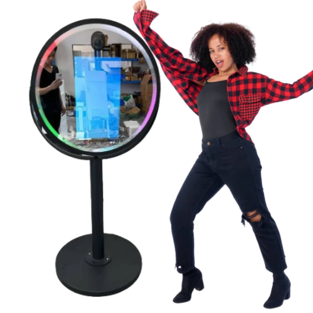 New Selfie Magic Mirror Instant Photo Booth Print Pictures Kiosk With Printer And Camera