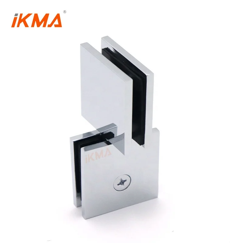 CRL polished chrome square 180 degree glass-to-glass movable transom clamp