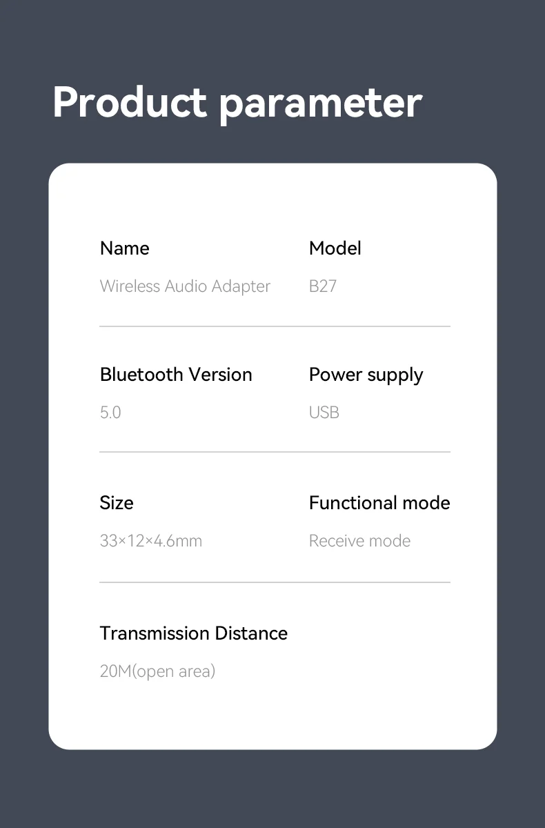 PIX-LINK Bluetooth Aux Adapter Wireless Car Blue tooth Receiver USB to 3.5mm Jack Audio Music Mic Handsfree Adapter for Car Speaker