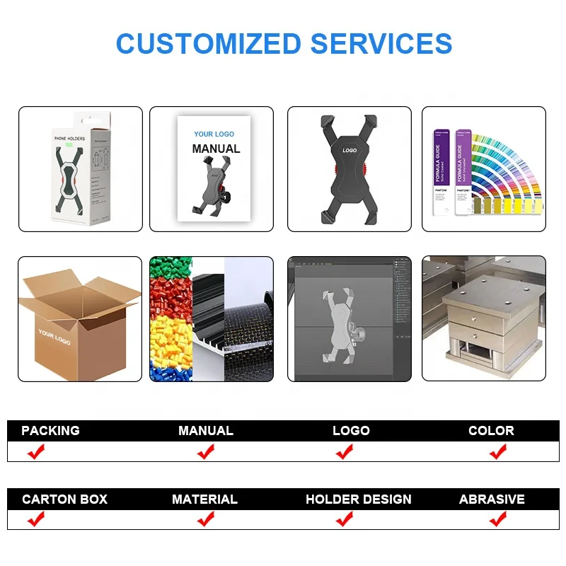 ODIER support customized ABS plastic motorcycle mobile phone holder universal/bike accessories