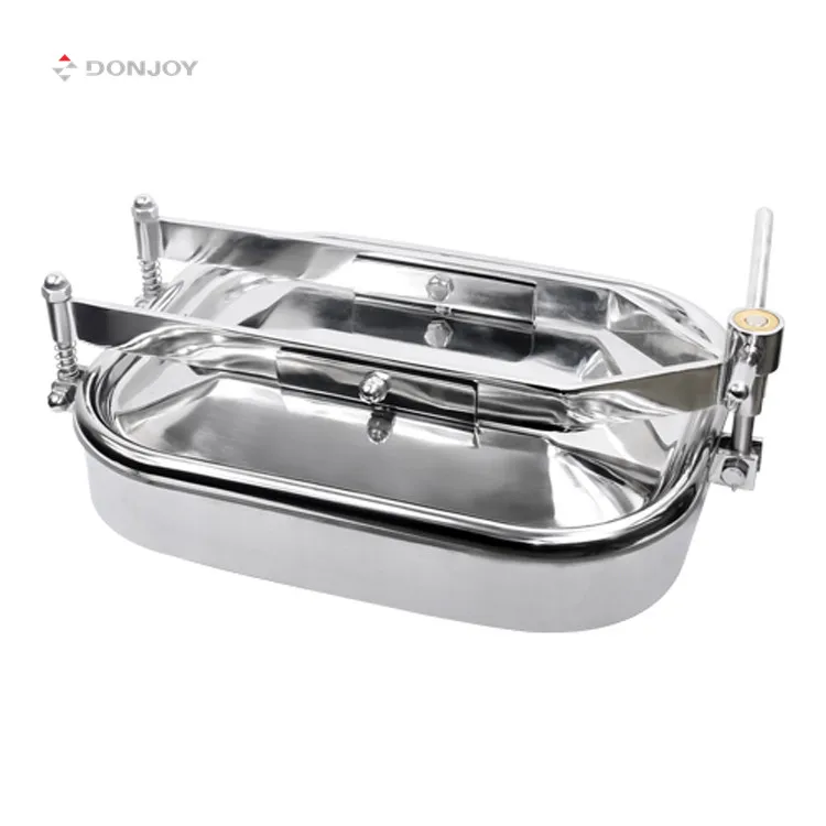 DONJOY stainless steel sanitary 304/316L square vacuum tank brewery manway cover inoxidable