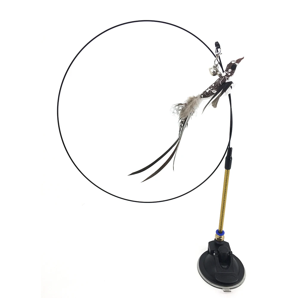 Simulation Bird Interactive Cat Toy Funny Feather Bird With Bell Cat Stick Cat Supplies
