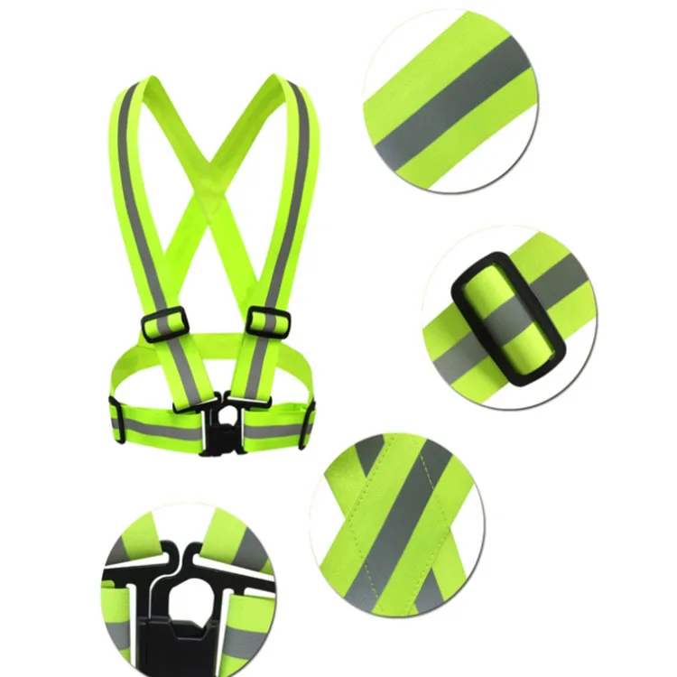 YouGuang High Visibility Safety Strap Vest Elastic Outdoor Running Cycling Reflective Belt with Customized Logo Support