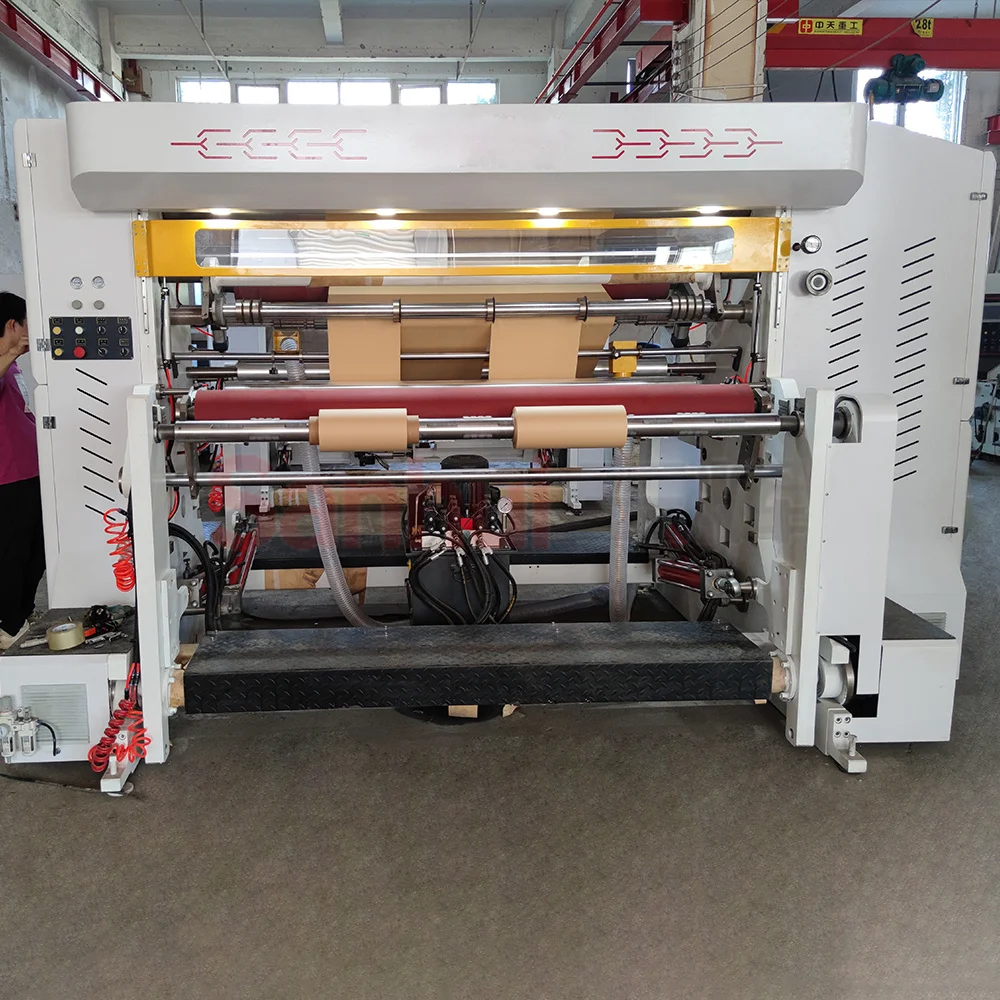 high speed jumbo paper roll slitting machine non woven plastic film label slitting machine