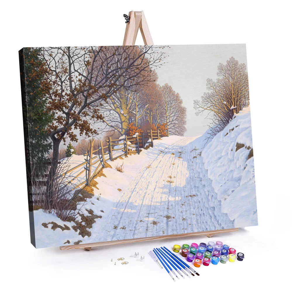 2022 high quality figure & portrait paintings landscape paintings painting by numbers mountain snow trees