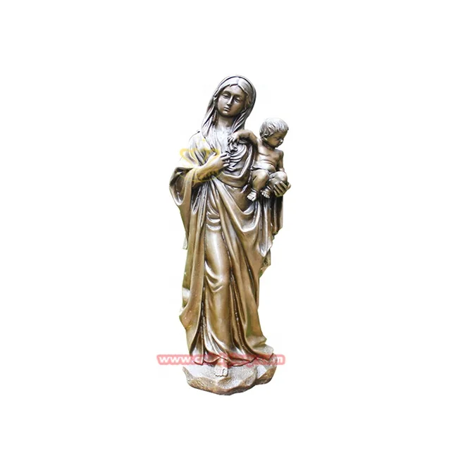 Outdoor garden street Landscape Design metal art Sculpture Bronze figure Holy family Statue