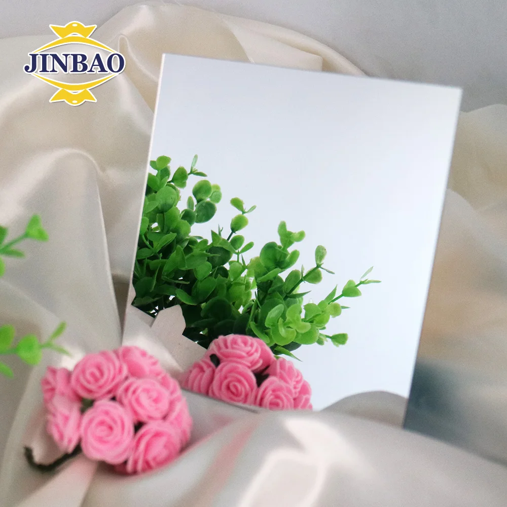 Серебряный Пластиковый Акриловый 3D Настенный стикер JINBAO, зеркальный лист для украшения