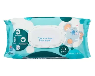 OEM Natural Body Cleaning Wipes Aqua Based Premium Baby Wipes with Lid