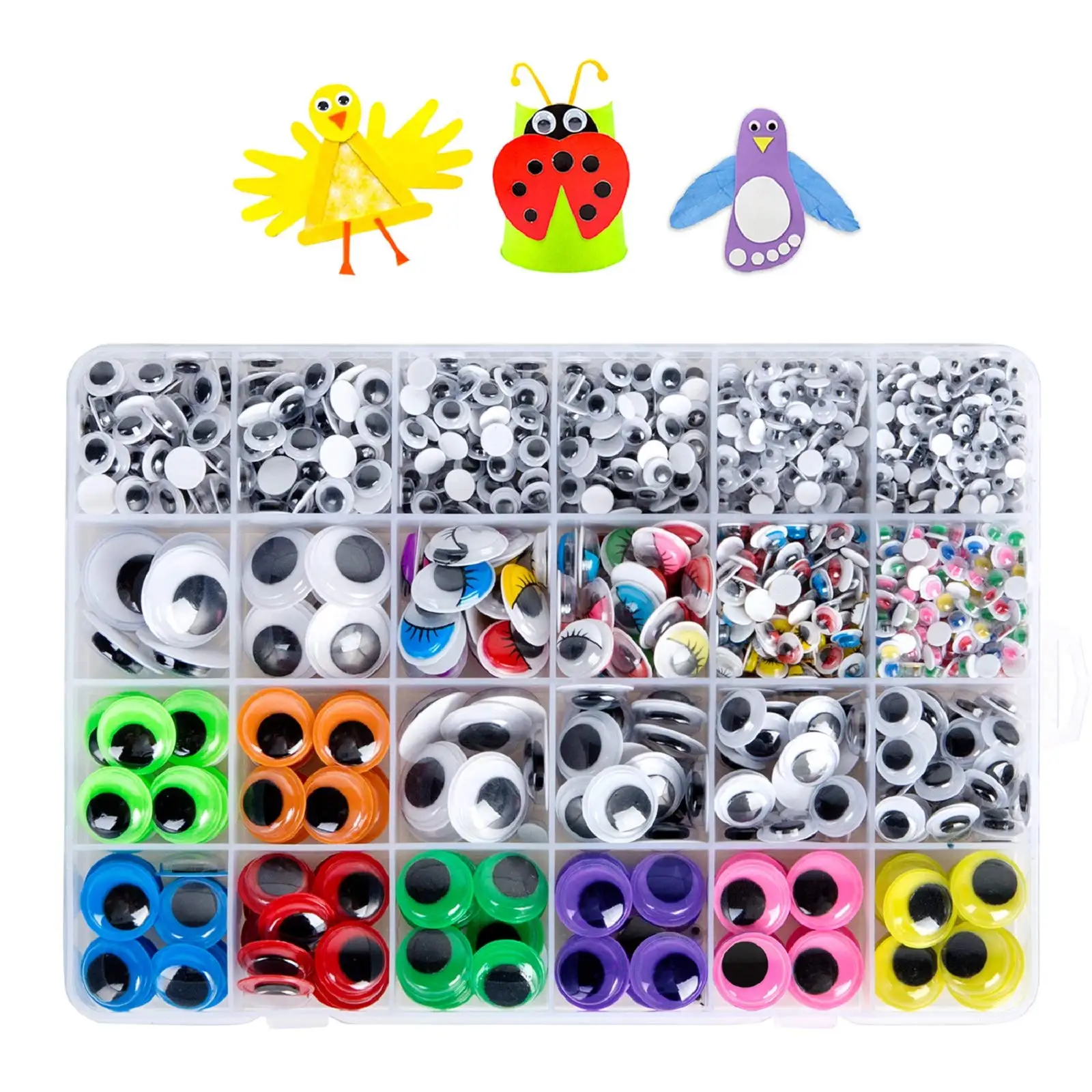 Factory Hot Sale 7mm,10mm,15mm,20mm Self-Adhesive Googly Wiggle Eyes, for Craft Sticker Eyes Multi Colors and Sizes for DIY