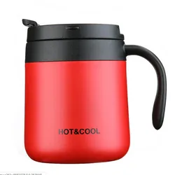 HDT hot milk custom logo tea 350ml 12oz matte black thermo vaso termos stainless steel tumbler bulk coffee mug with lid handle