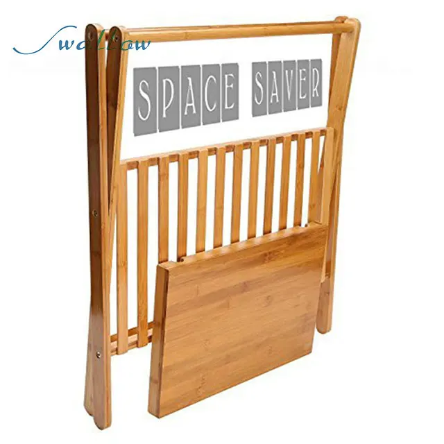 Multifunction Bamboo Folding Hotel Luggage Rack With A Lower Shelf Buy from