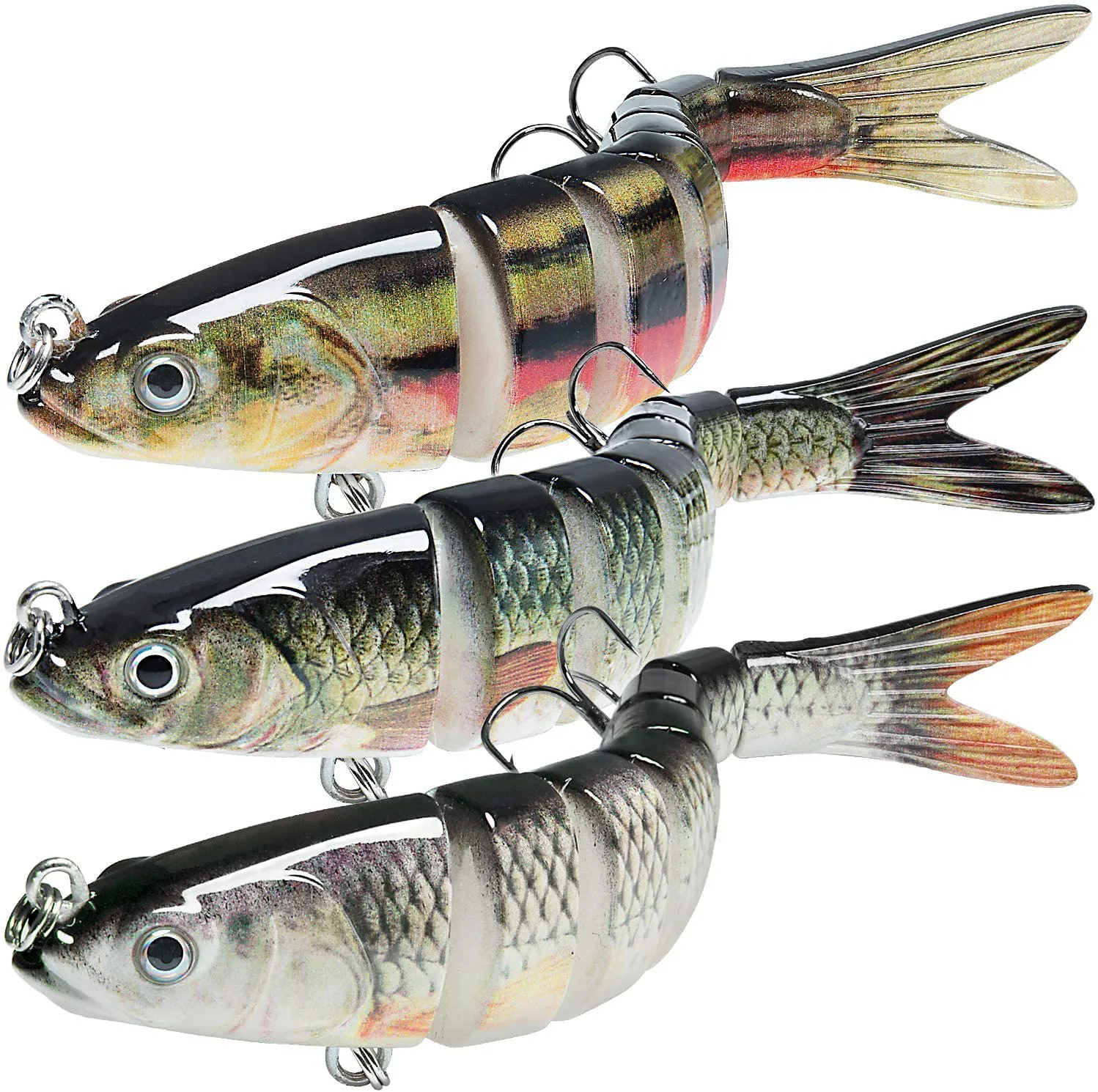 Fishing Lures for Bass Trout Multi Jointed Swimming Slow Sinking Bionic Swimming Lures Lifelike Fishing Lures Kit