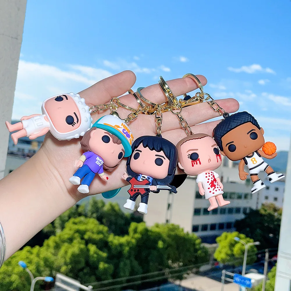 Stranger Things Keychain Stranger Things American TV Series Around PVC Soft rubber Drip Key Chain