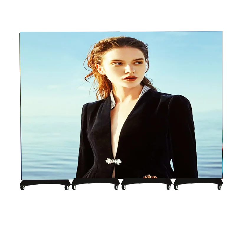 Indoor P2.5mm Portable Digital Led Poster Video Screen Display With Wheels For Rental And Fixed Installation Poster screen