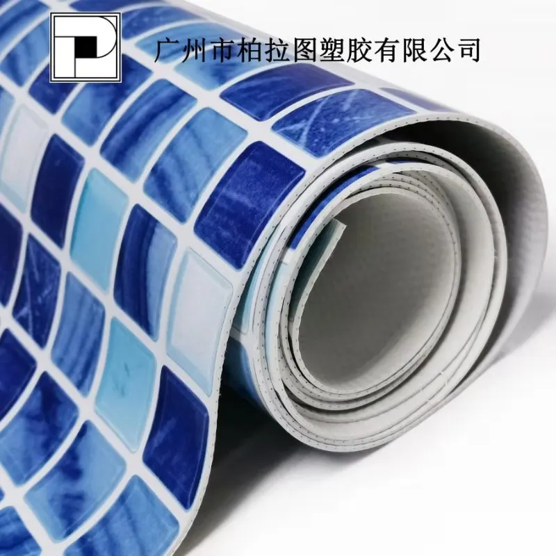 
environment friendly 3d pvc plastic mosaic durable anti mildew anti chlorine waterproof swimming pool liner 