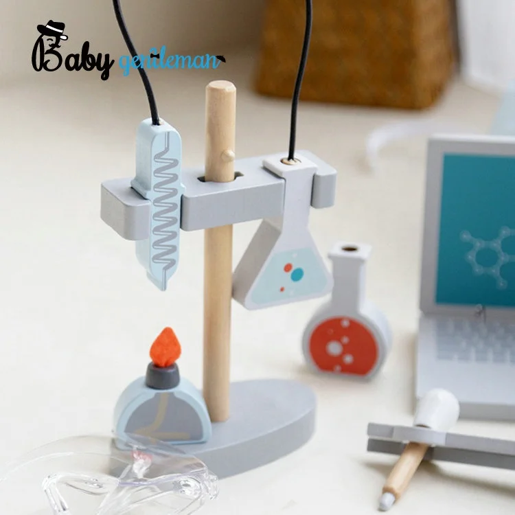 Customize Educational Experiment Kit Wooden Pretend Science Toy For Kids Z10748D