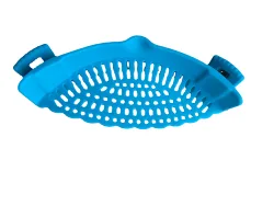Kitchen Snap N Strain Pot Strainer and Pasta Strainer - Adjustable Silicone Clip On Strainer for Pots, Pans, and Bowls
