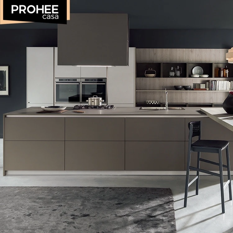 Роскошный домашний кухонный шкаф PROHEE в американском стиле темного цвета, сочетающийся с современным дизайном