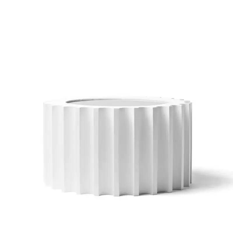 Creative designer sculpture white Roman column lounge chair Low stool coffee table modern combination lounge chair