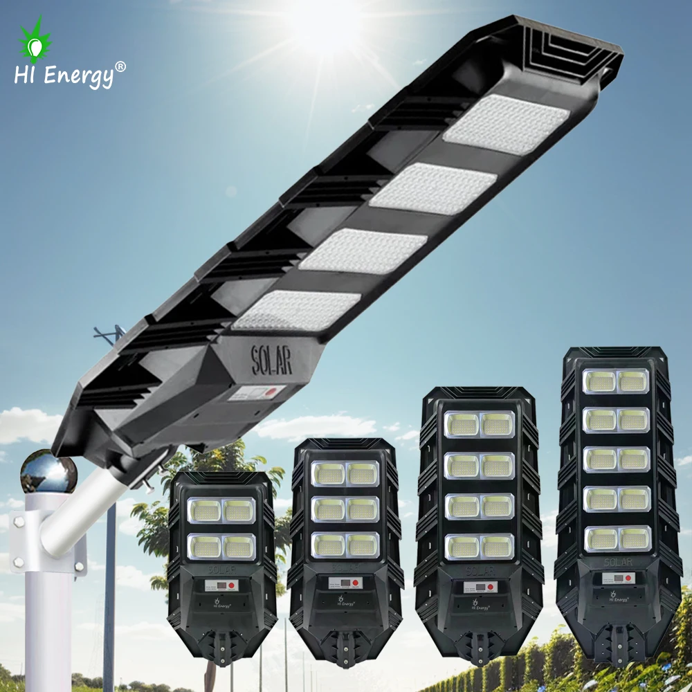 Hienergy Solar Outdoor Street Light With 3 Light Mode Waterproof 200W 300W 400W 500W Motion Sensor Security Lighting