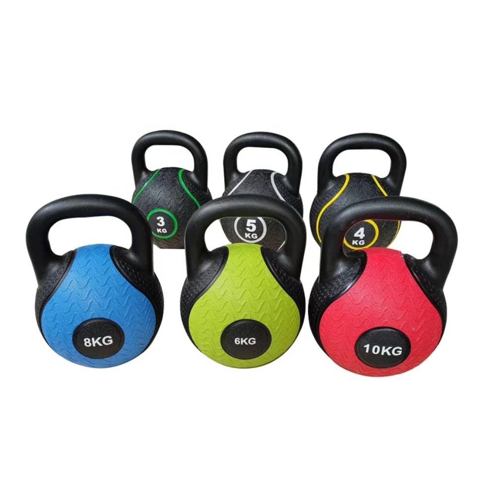 High quality Gym Fitness Black Rubber Coated Kettlebell 6LB-25LB Competition Kettlebells 3KG-12KG Cast Iron Kettle Bell