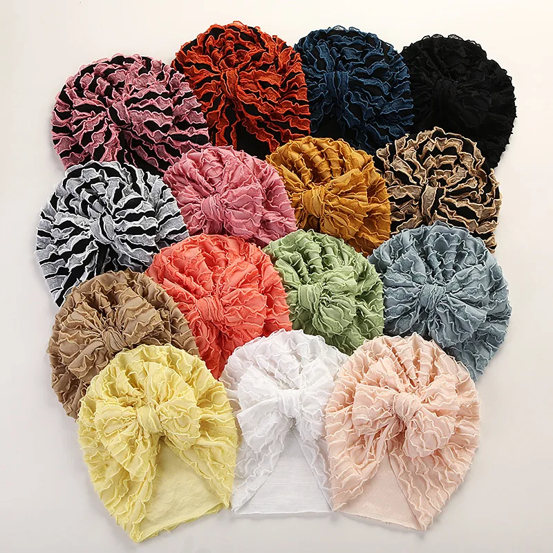 New Arrivals Wavy Pattern Fabric Soft Knot Baby Turban Products Headband Baby Fall Hats Hair Accessories for Girls Kids
