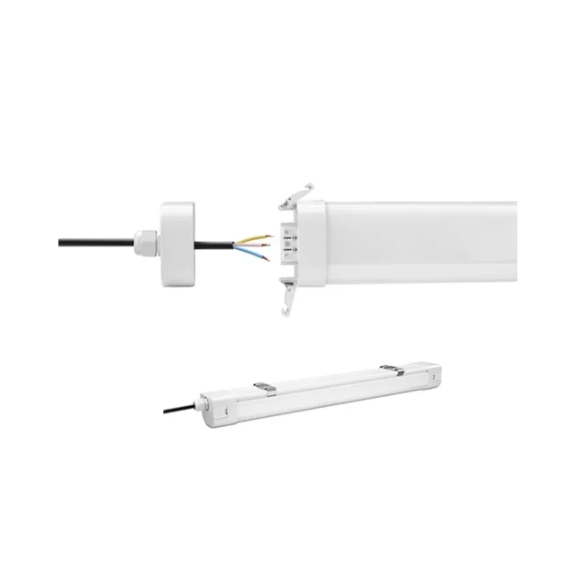 IP65 Triproof Led Linear Lamp Warehouse build in Sensor Garage Room