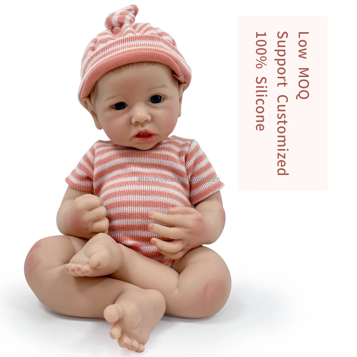 Неокрашенные силиконовые куклы для новорожденных 16 дюймов