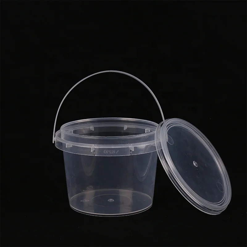 300ml plastic bucket take away boba bubble tea plastic cup with handle