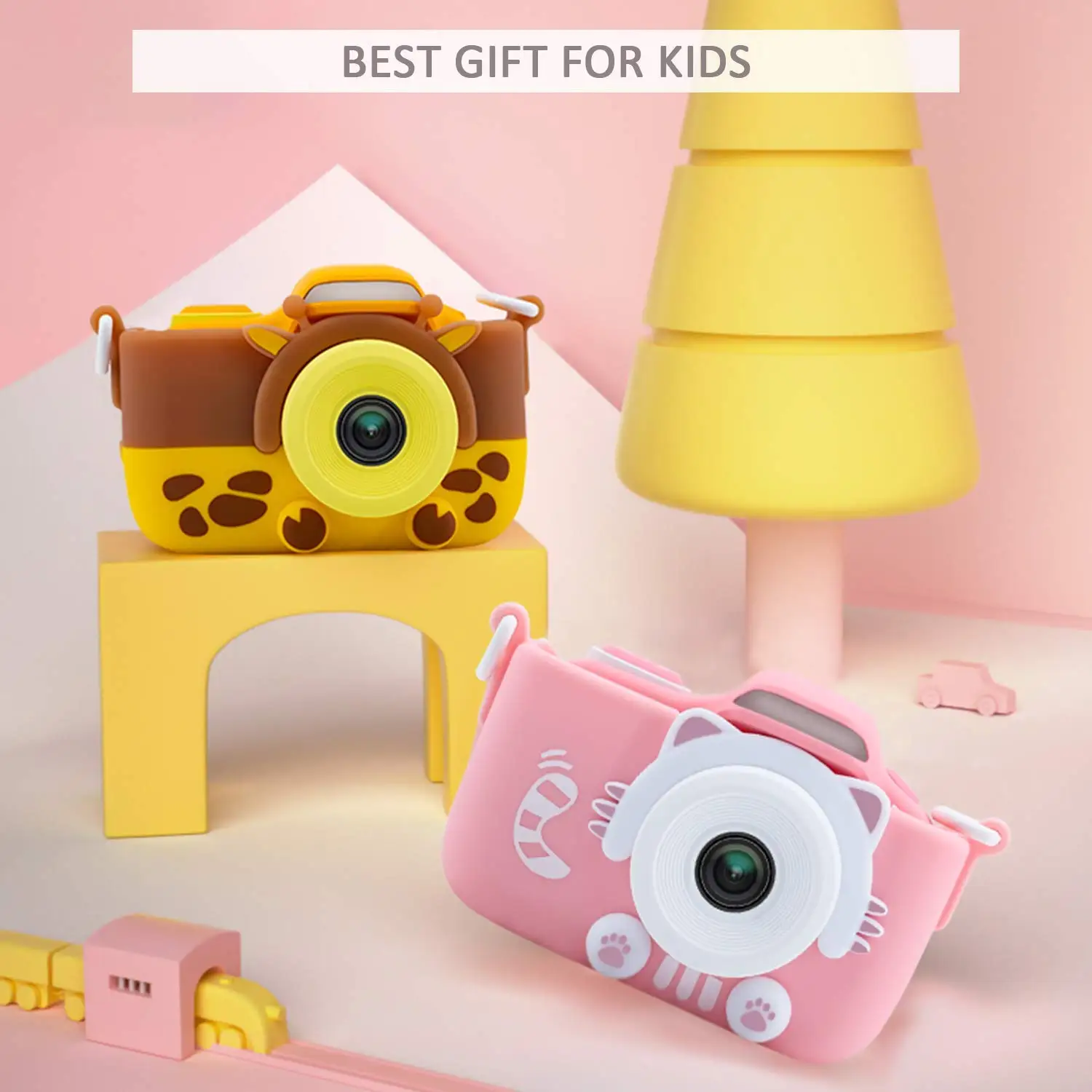 Factory Wholesale Children HD 1080 Toy Cartoon Mini Video Camera Kids Digital Video Camcorder