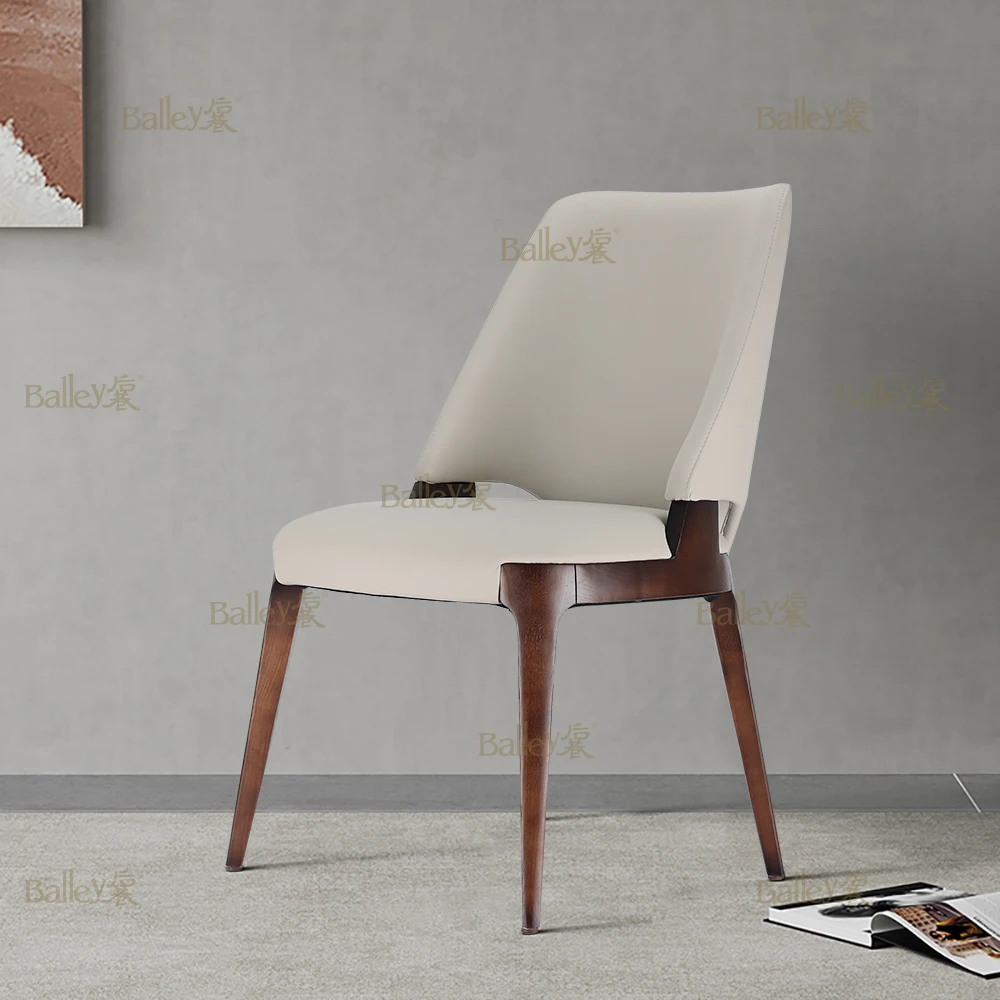 Morden italian Chair Wholesale quality Dining Room Chairs Home Furniture Design Wooden Legs leather New Wood chairs