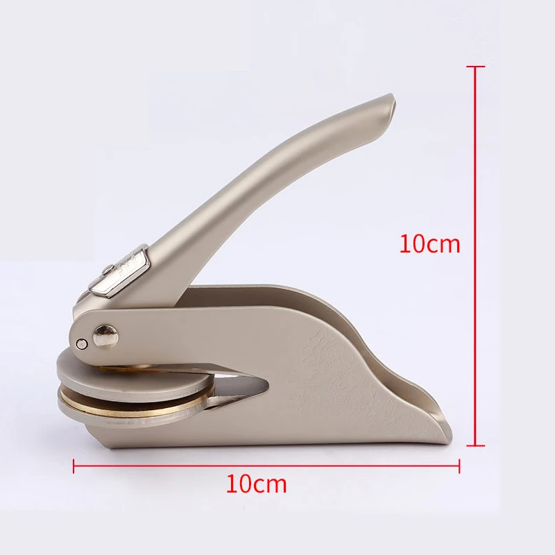 Custom Metal Label Certificate Embossing Seal Maker Stamp Maker Machine Embosser Seal Stamp Rectangle