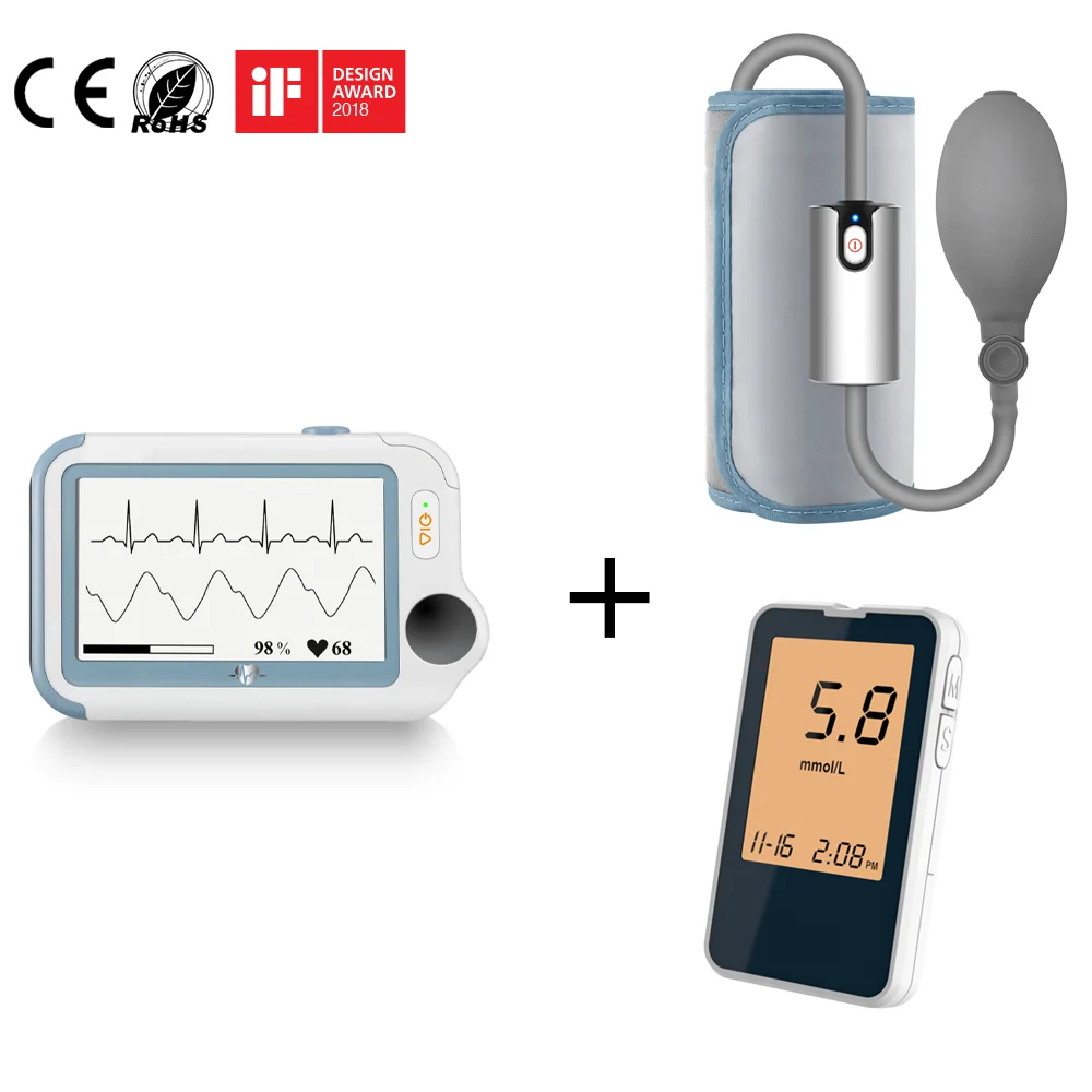 Checkme Suit Medical Multiparameter Vital Signs Patient Monitor with Ecg