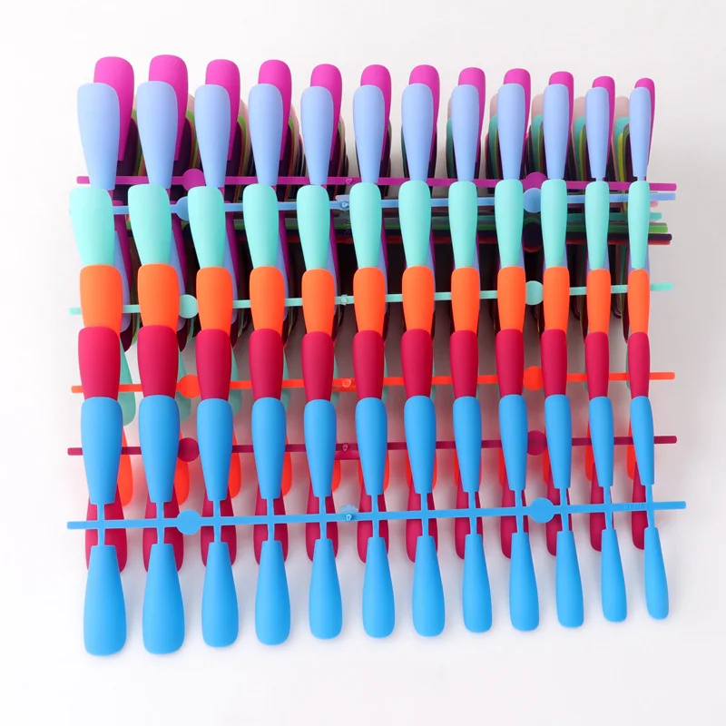 Factory Directly Supply Cheap Nail Tips 24pcs/sheet 40Colors Available Pure Matte Long Coffin Artificial Nail Tips Press on