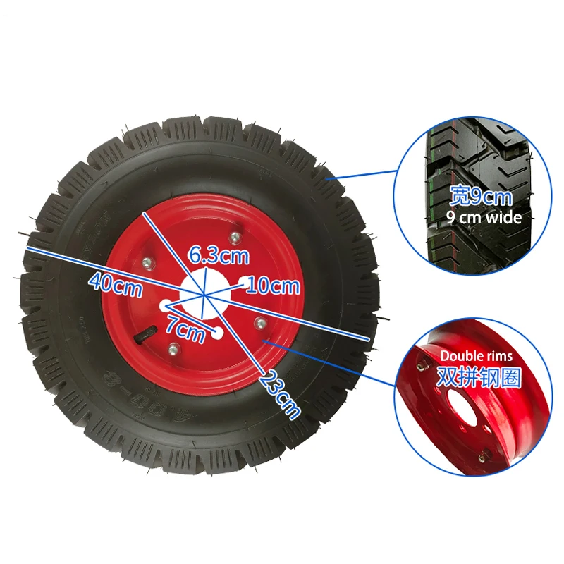 Rubber tire 300-8/400-8/400-12/450-12 electric tricycle solid tire with steel ring