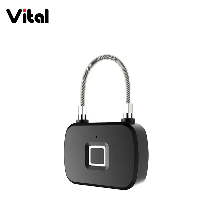 2019 New arrival vital Smart Lock Fingerprint luggage Padlock smart fingerprint padlock for Backpack Bike Gym Drawer Locker Home