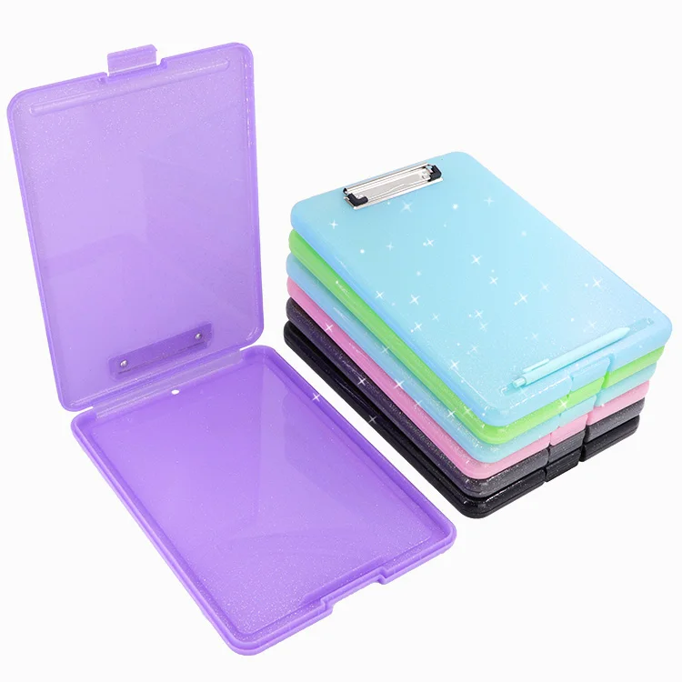 SUNSHING Nursing Plastic Clipboard With Storage Exam Document Filing Storage Case Office Supplies A4 Clipboards File Folder Box