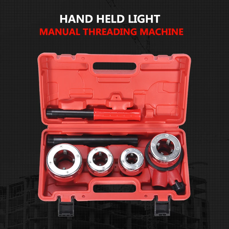 Ratchet Die Stock Pipe Threader tube Threader Kit Set  Pipe Tools Ratchet Die Stock Set