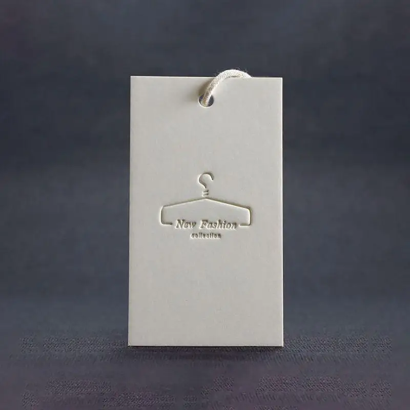 Customize Garment Swing Tags Clothes Label Print Name Logo Plastic Hang Tag With String Paper Hangtags For Clothing Own Logo