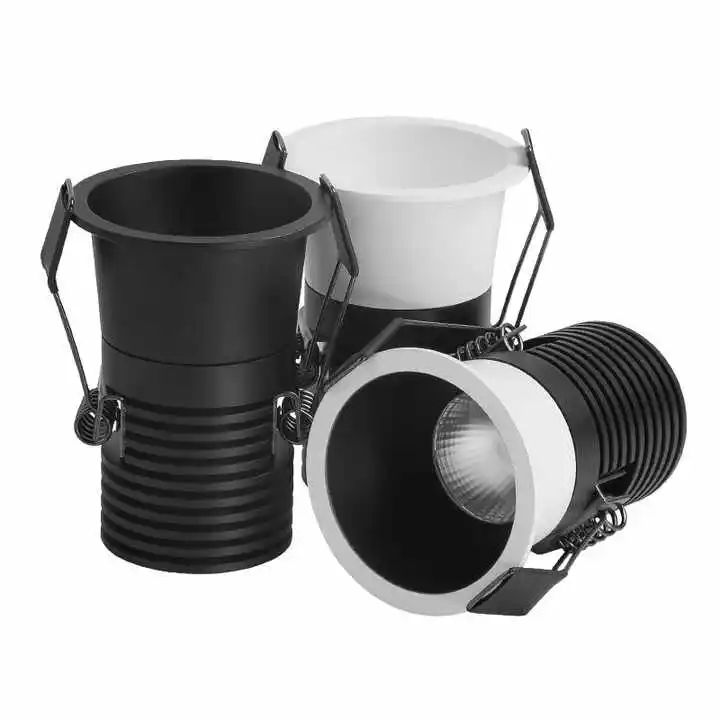 Narrow Edge COB Ceiling Spotlight Background Indoor Lighting 3W 5W 7W 10W Round Dimmable Recessed LED Downlight