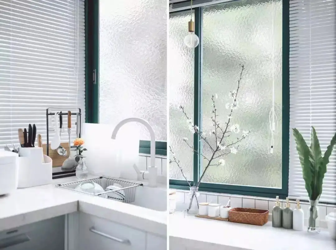 Customization changhong  patterned glass decorative partition wall shower screen corrugated
