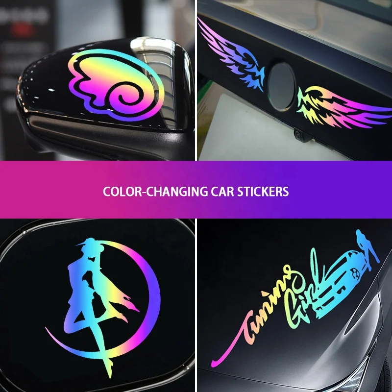 Custom Designed Laser Sticker Holographic sticker custom Car Decals Paper Paperboard Printing