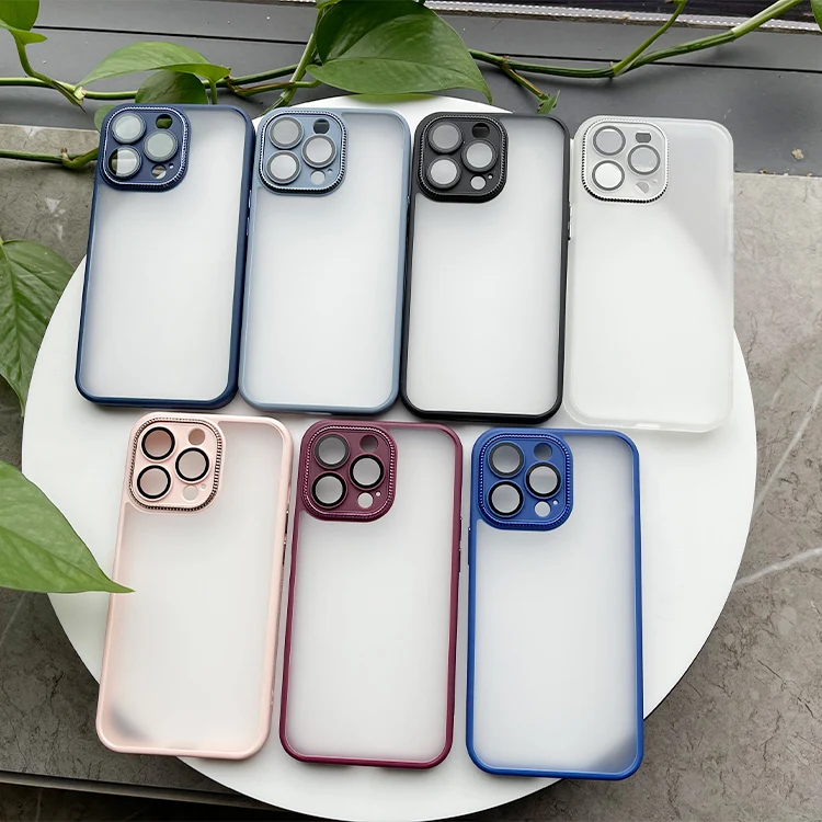 INS New Style Fashion Plating Frame Metal Keys With Lens Camera Glass Film Back Cover Phone Case For iPhone 13 12 11 Pro Max SE