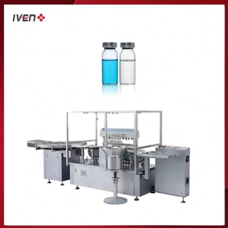 Производственная линия флакона флакон для жидкости и порошка заполнение системы пробки и закрытия укупорки